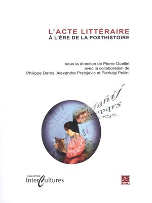 cover image of L'acte littéraire à l'ère de la posthistoire